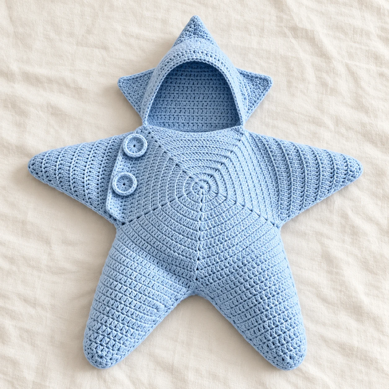 Macacão Estrela em Crochê — Azul